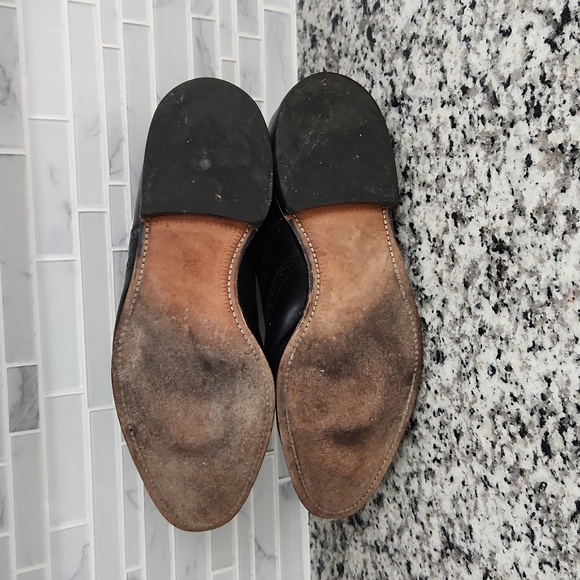 Black Allen Edmonds Chester Long Wing Oxford Dress Shoes sz 11 D leather wingtip - Picture 6 of 6